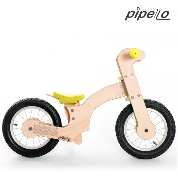 Дървено колело за баланс, Лили, 12", цвят: жълт Pippello Bikes 175636 