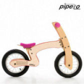 Дървено колело за баланс, Z, 12", цвят: розов Pippello Bikes 175639 