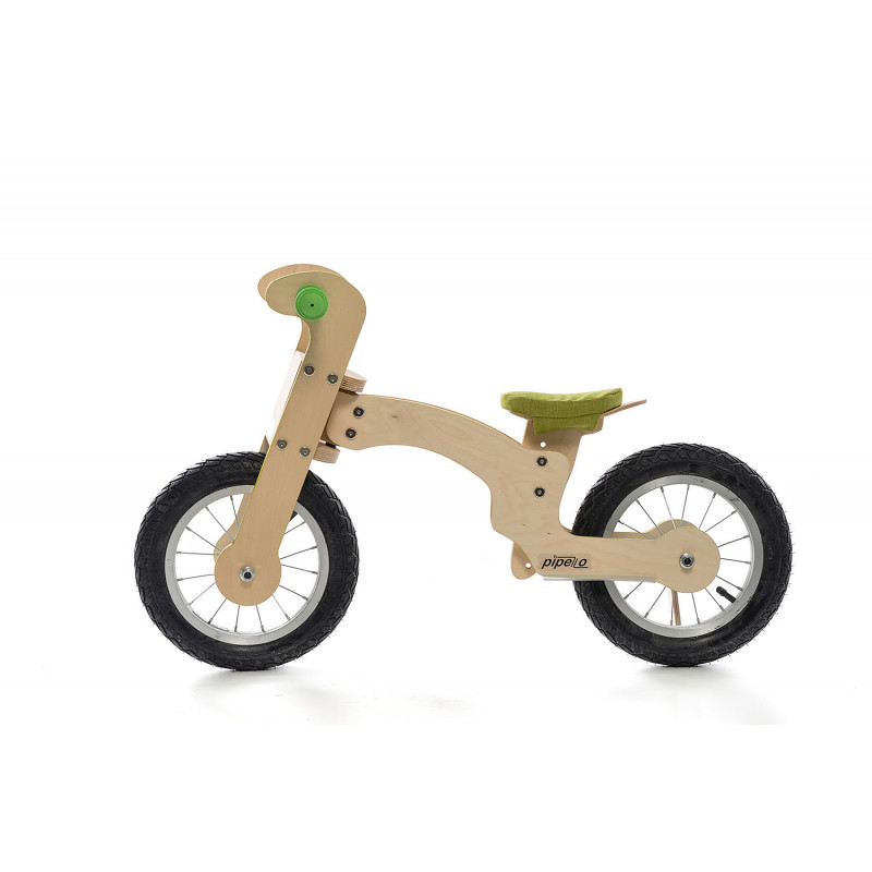 Дървено колело за баланс, Пипело, 12", цвят: зелен  175643