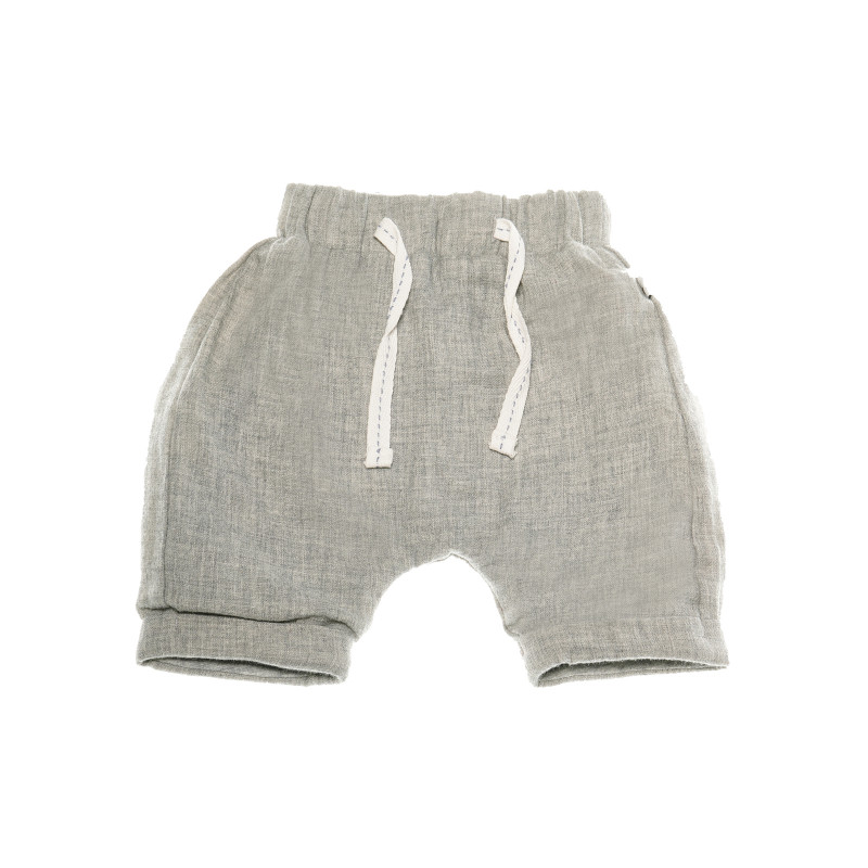 Памучен панталон за бебе за момче сив  175781