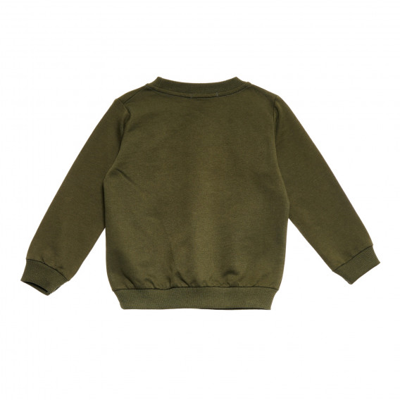 Комплект блуза и панталон с надпис в зелено и черно за момче Acar 176065 4