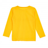 Памучна блуза с дълъг ръкав и надпис за момче, жълта Acar 176147 4