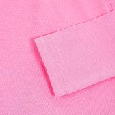 Памчуна блуза с цветен принт за момиче, розова Acar 176150 3