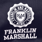 раница за момче с два джоба и изчистен дизайн, тъмносиня Franklin & Marshall 176337 5