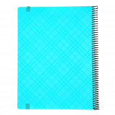 Тетрадка 5+1 Mono с оганичителен ластик, А 4, 110 листа, малък квадрат/ широки редове, зелен Gipta 176426 3