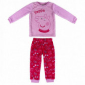 Пижама от две части с принт на PEPPA PIG за момиче розова Peppa pig 177248 