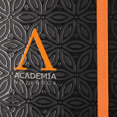 Тетрадка Adamenia с разделителен ластик с оранжев акцент, 19 X 26 см, 120 листа, широки редове, черен Gipta 177383 2