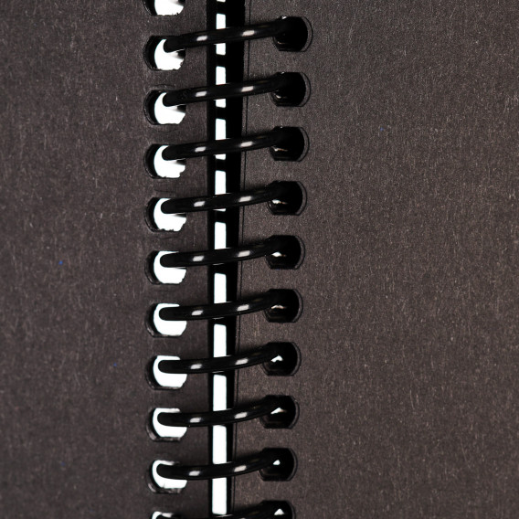 Тетрадка Dark Sprint black paper, 17 X 24 см, 50 листа, широки редове, бял Gipta 177433 4