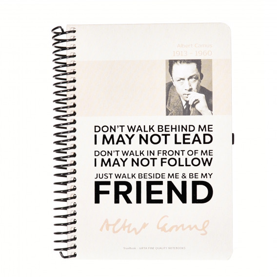 Тетрадка TrueBook Camus, 17 X 24 см, 120 листа, широки редове, кафяв Gipta 177580 