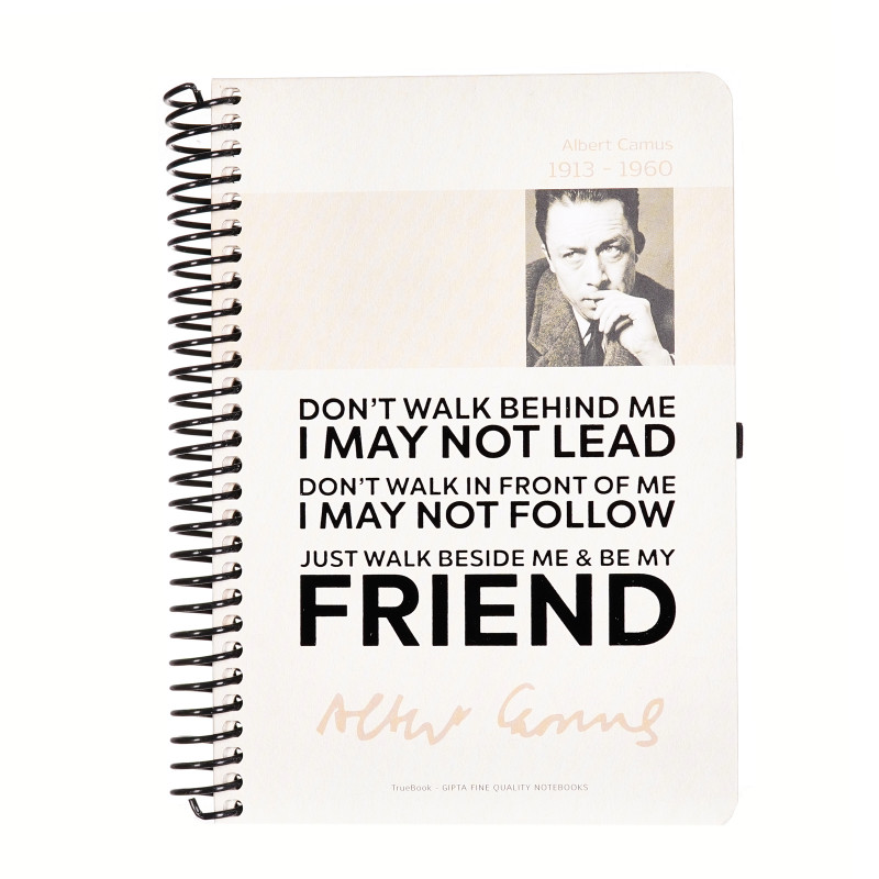 Тетрадка TrueBook Camus, 17 X 24 см, 120 листа, широки редове, кафяв  177580