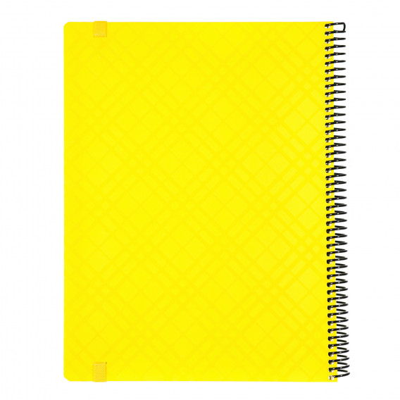 Тетрадка 5+1 Mono с оганичителен ластик, А 4, 110 листа, малък квадрат/ широки редове, жълт Gipta 177650 3