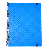 Тетрадка 5+1 Mono с оганичителен ластик, А 4, 110 листа, малък квадрат/ широки редове, син Gipta 177655 3