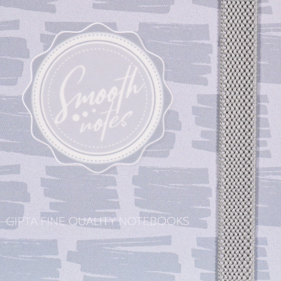 Тетрадка Smooth notes с оганичителен ластик, 13 X 21 см, 120 листа, широки редове, сив Gipta 177707 2