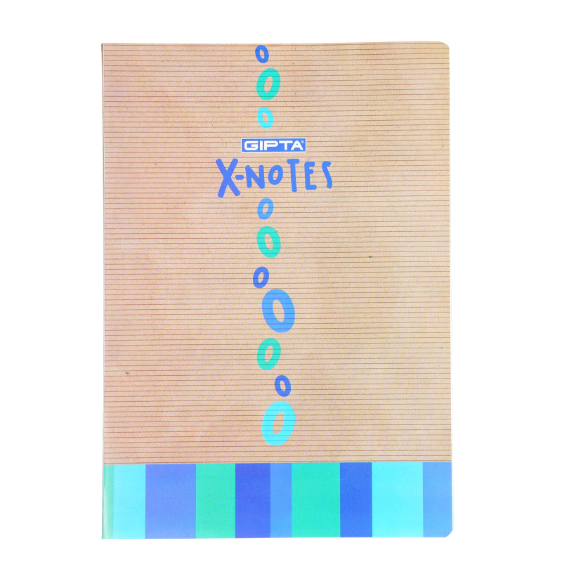 Тетрадка X-notes - OoO, А 4, 80 листа, широки редове, син  177770