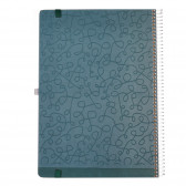 Тетрадка Minimax с оганичителен ластик, А 4, 100 листа, широки редове, сив Gipta 177863 2
