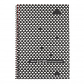 Тетрадка Hope сърца, 19 X 26 см, 80 листа, широки редове, черен Gipta 178153 