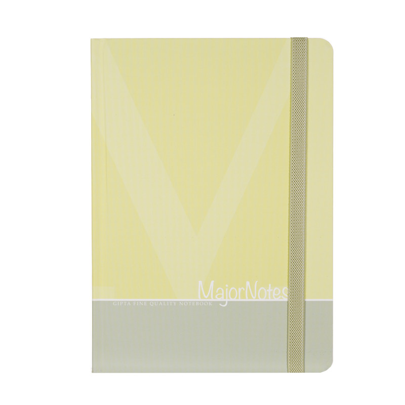 Тетрадка Major Notes с разделителен ластик, А 5, 120 листа, широки редове, жълт  178205