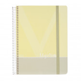 Тетрадка Major Notes с разделителен ластик, 19 X 26 см, 120 листа, широки редове, жълт Gipta 178229 