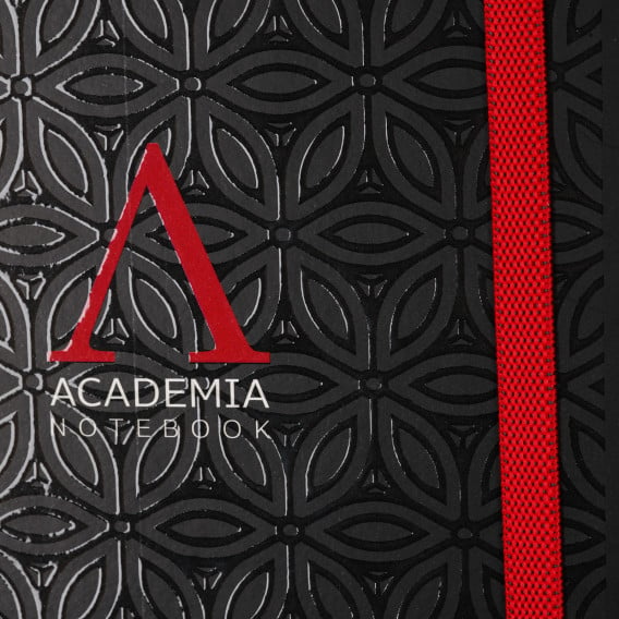 Тетрадка Adamenia с разделителен ластик червен акцент, 19 X 26 см, 120 листа, широки редове, черен Gipta 178238 2