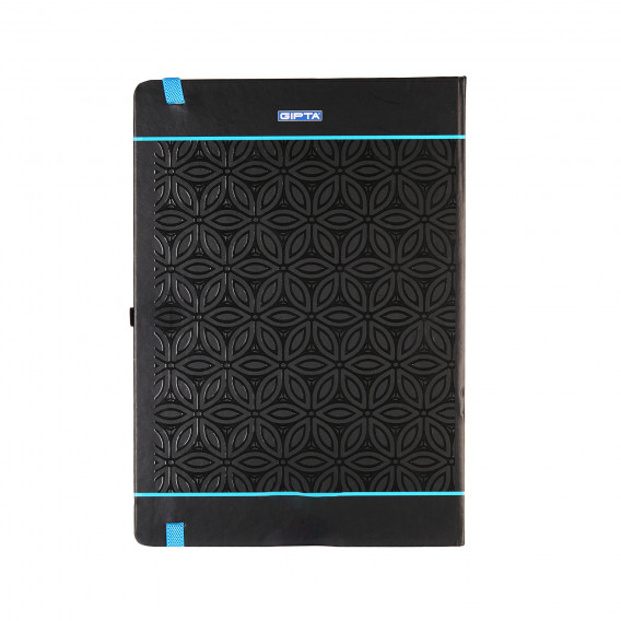 Тетрадка Adamenia с разделителен ластик син акцент, 19 X 26 см, 120 листа, широки редове, черен Gipta 178243 3