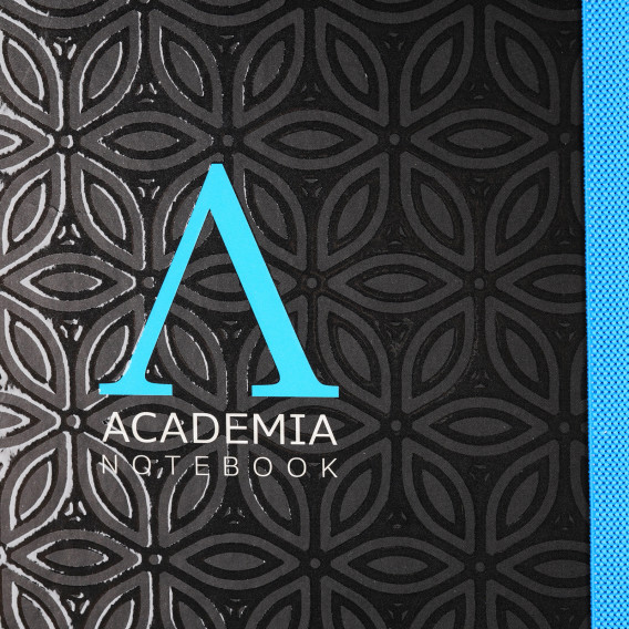 Тетрадка Adamenia с разделителен ластик син акцент, А 4, 120 листа, широки редове, черен Gipta 178246 2