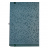 Тетрадка Minimax с разделителен ластик № 10, 19 X 26 см, 120 листа, широки редове, сив Gipta 178282 2