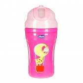 Неразливаща се чаша със сламка, Insulated Cup, 266 мл., цвят: розов Chicco 178338 