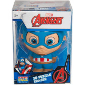 Пъзел - гума 3D Капитан Америка, XL - 9 x 12 см Avengers 178652 