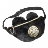 Малка плюшена чантичка Мики Маус за момиче, черна Mickey Mouse 178703 
