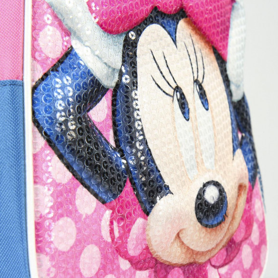 Раница с 3D принт, Мини Маус и пайети за момиче, розова Minnie Mouse 178777 3