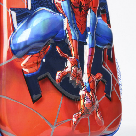 Раница на колелца с 3D принт на Спайдермен за момче, червена Spiderman 178794 4