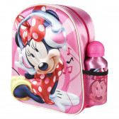 Раница в комплект с бутилка и 3d принт на мини маус за момиче Minnie Mouse 178889 