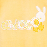 Плюшен гащеризон с дълъг ръкав и апликация зайче за бебе, жълт Chicco 179063 2