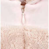 Памучен гащеризон с дълъг ръкав и качулка мече за бебе, розов Chicco 179103 3