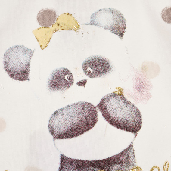 Памучно боди с дълъг ръкав и панда за бебе Chicco 179239 2