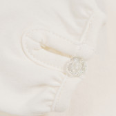 Памучно боди с дълъг ръкав и яка за бебе с къдрички, бяло Chicco 179261 4