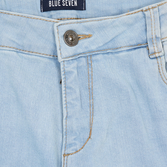 Памучни дънки за момиче сини BLUE SEVEN 179844 2