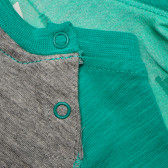 Памучна блуза за бебе зелена Disney 179908 4