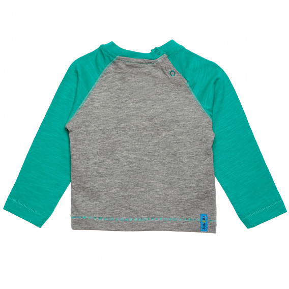 Памучна блуза за бебе зелена Disney 179909 2