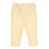 Памучен панталон за бебе за момиче жълт Tape a l'oeil 180071 