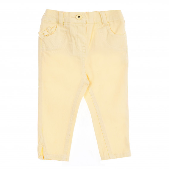 Памучен панталон за бебе за момиче жълт Tape a l'oeil 180071 