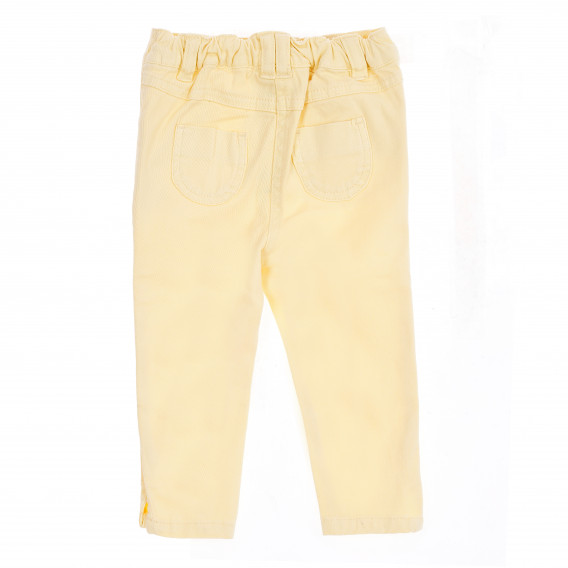 Памучен панталон за бебе за момиче жълт Tape a l'oeil 180074 4