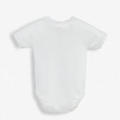 Памучно боди с къс ръкав и щампа на еднорог за бебе момиче, бяло PIPPO&PEPPA 180086 4