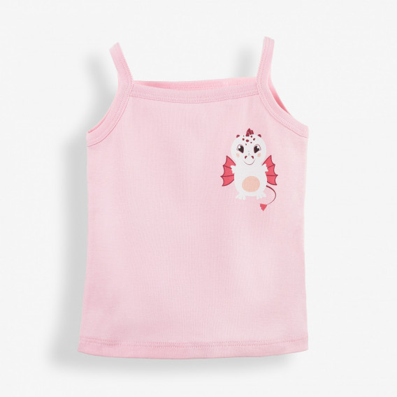 Памучен комплект потник и гащички за бебе момиче, розови PIPPO&PEPPA 180103 2