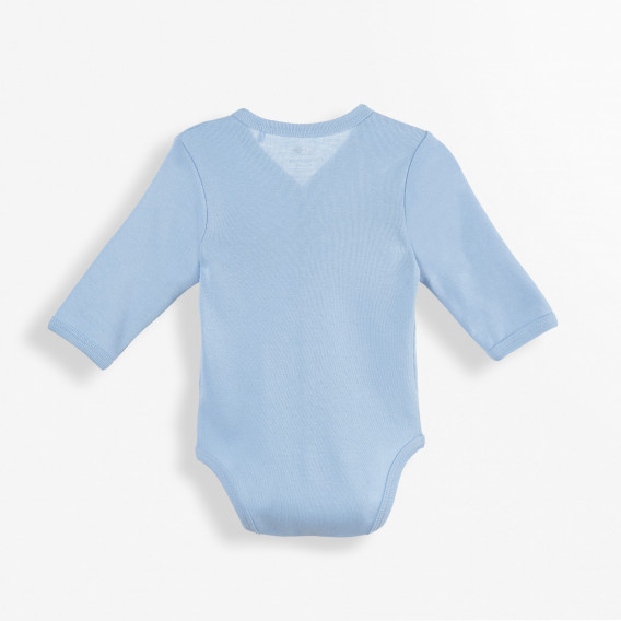 Памучно боди с щампа на дрaкон за бебе момче, синьо PIPPO&PEPPA 180138 4