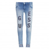 Вталени дънки с брандирано лого за момиче Guess 180450 