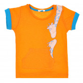 Блуза за бебе оранжева Benetton 180810 