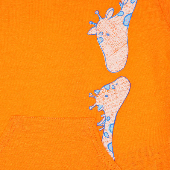 Блуза за бебе оранжева Benetton 180811 2