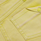 Дънков къс панталон с износен ефект за момиче жълт Boboli 180862 3