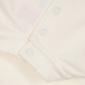 Боди с дълъг ръкав за бебе за момиче бяло Chicco 181121 2
